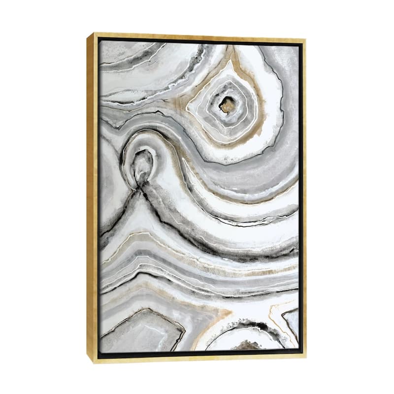 iCanvas "Shades Of Gray I" by Liz Jardine Framed Canvas Print - Gold - 48x32