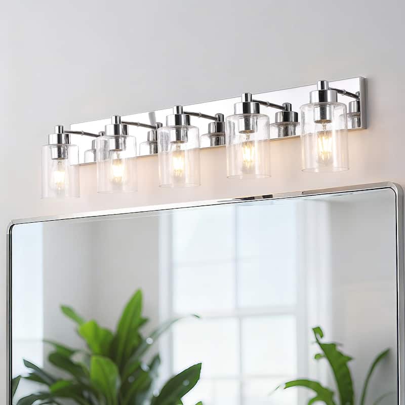 Lydia Seeded Glass/Iron LED Vanity Light, by JONATHAN Y