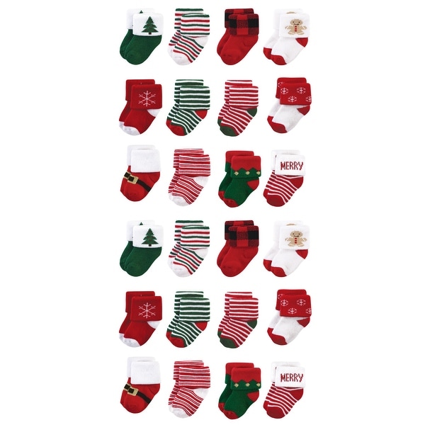 オリジナル 24-Pack, Socks Terry Baby Rich Cotton Baby Hudson 12 Of Days ベビー