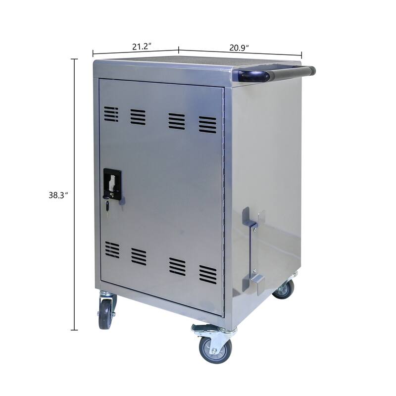 Mobile Charging Cart and Cabinet for Tablets Laptops 35-Device
