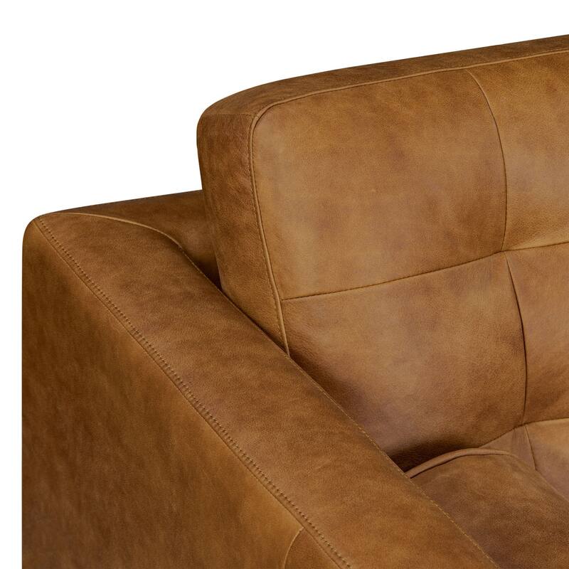 Poly & Bark York 89" Full-Grain Genuine Leather Sofa
