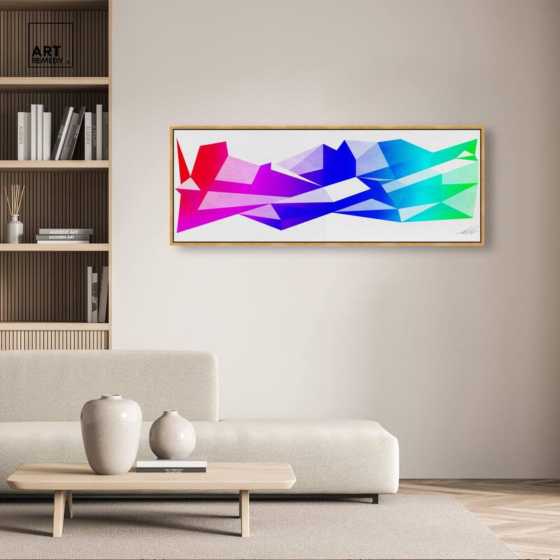 Geometric Gemstone Panoramic Canvas by Art Remedy
