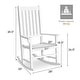 preview thumbnail 24 of 30, Gymax Wooden Rocking Chair Porch Rocker High Back Garden Seat For - See Details