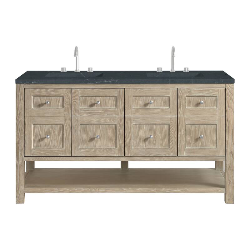 Breckenridge 60" Double Vanity, Whitewashed Oak - 60D