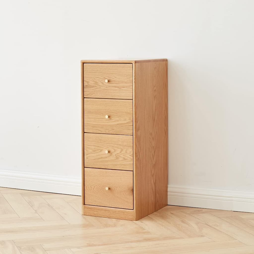 Bedside Table Storage Cabinet Freestanding Corner Cabinets With 4 Drawers For Living Room Dining Room Bedroom
