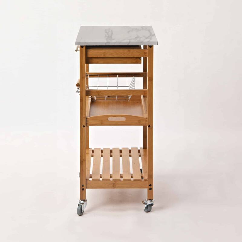 Aya Bamboo Kitchen Cart