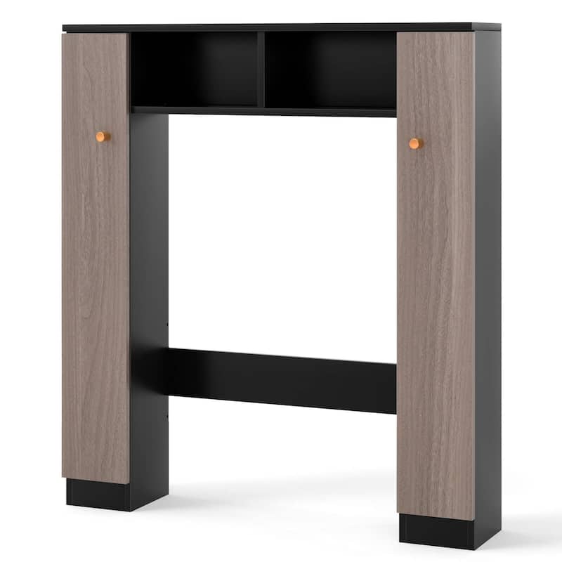 Costway Over The Toilet Storage Cabinet Double Door Bathroom Toilet - See Details