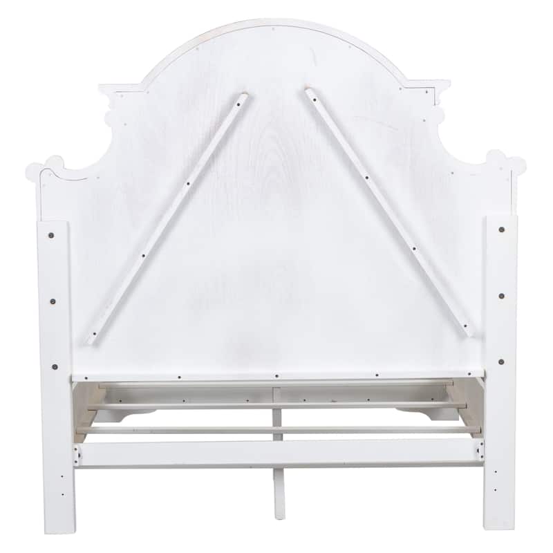 Liberty Furniture Magnolia Manor Panel Bed, Dresser, Mirror, Chest, and Nigh Stand - California King, King or Queen