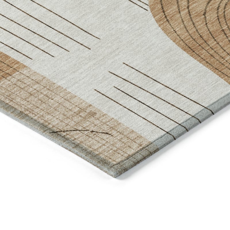 HomeRoots Geometric Transitional Rectangle Outdoor Rug
