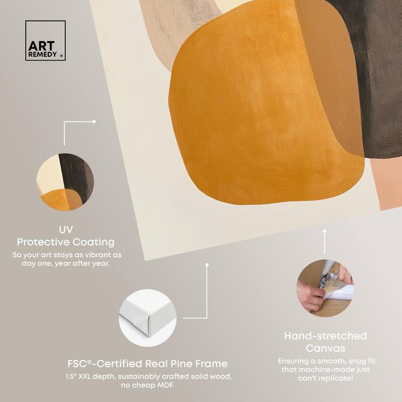 Burnt Ochre Orbit Canvas by Art Remedy, Gallery Wrapped