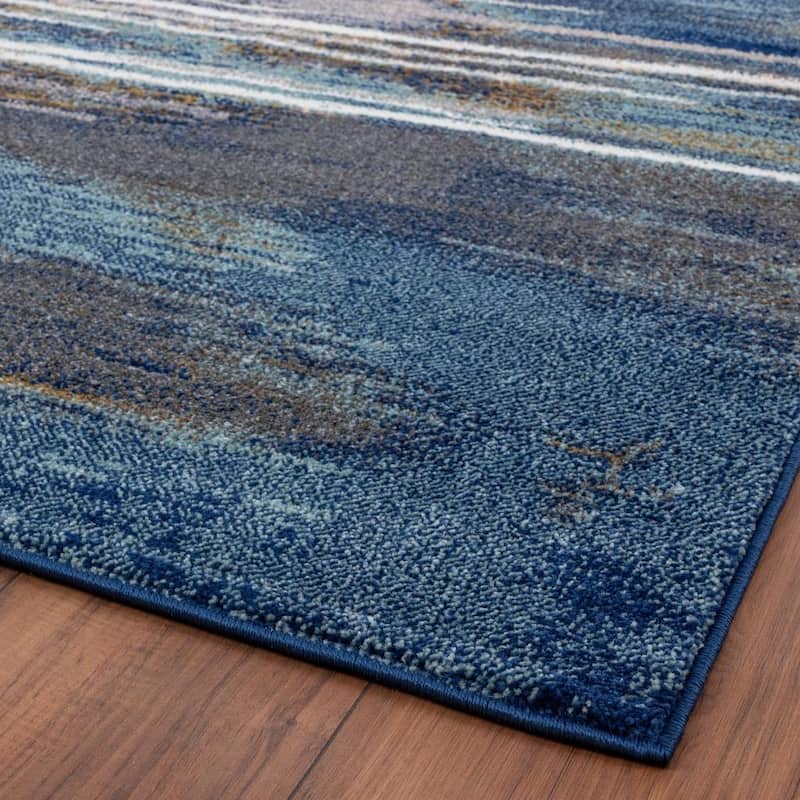 Luxe Weavers Beverly Collection Blue 8x10 Abstract Area Rug - 8' x 10'/Surplus
