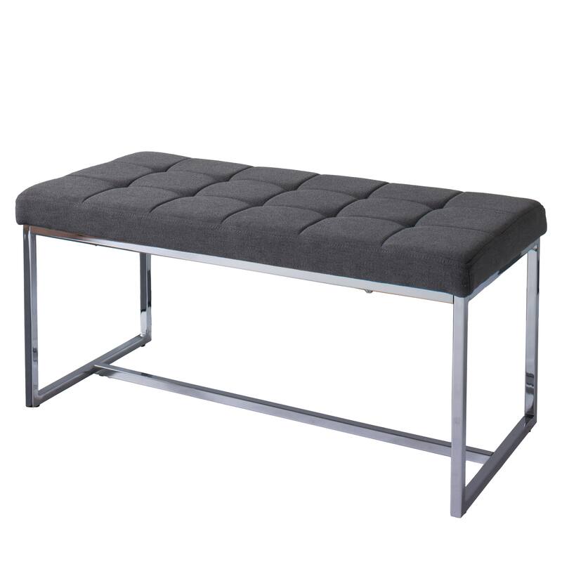 CorLiving Huntington Modern Tufted Fabric Bench