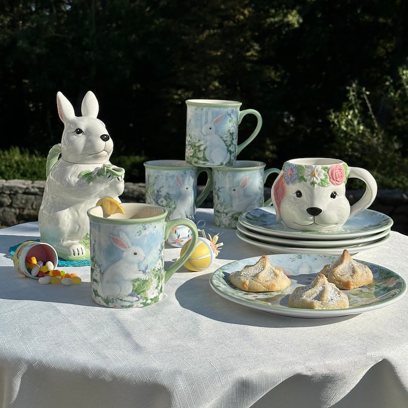 Certified International Easter Morning 9" Dessert/Salad Plates, Set of 4 - 9" Dia. x 0.75"