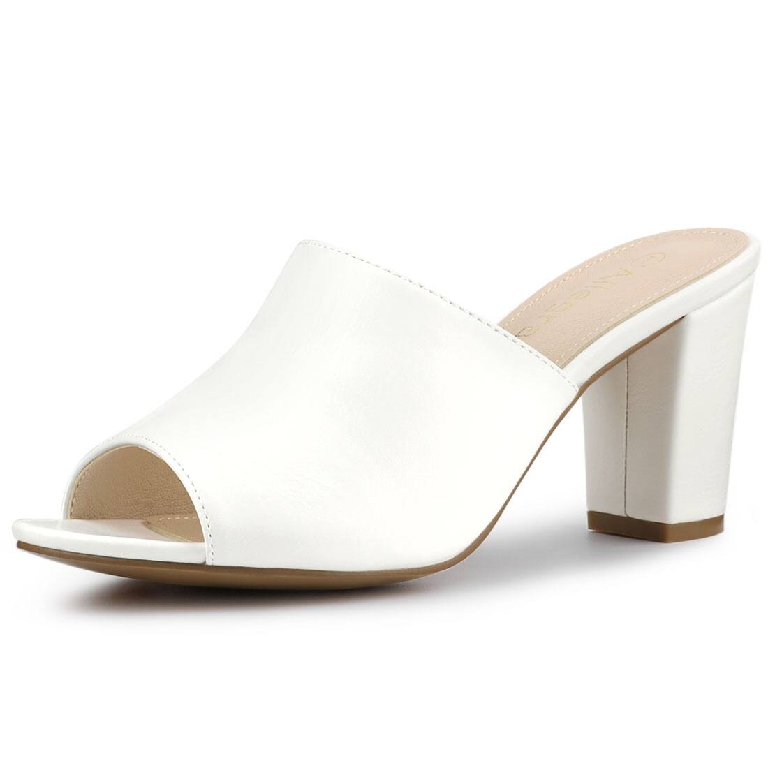 slide on block heels