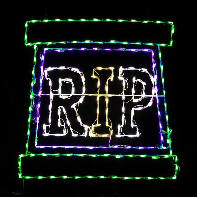 LED Lighted Rest in Peace Tombstone Outdoor Halloween Decoration - 36"