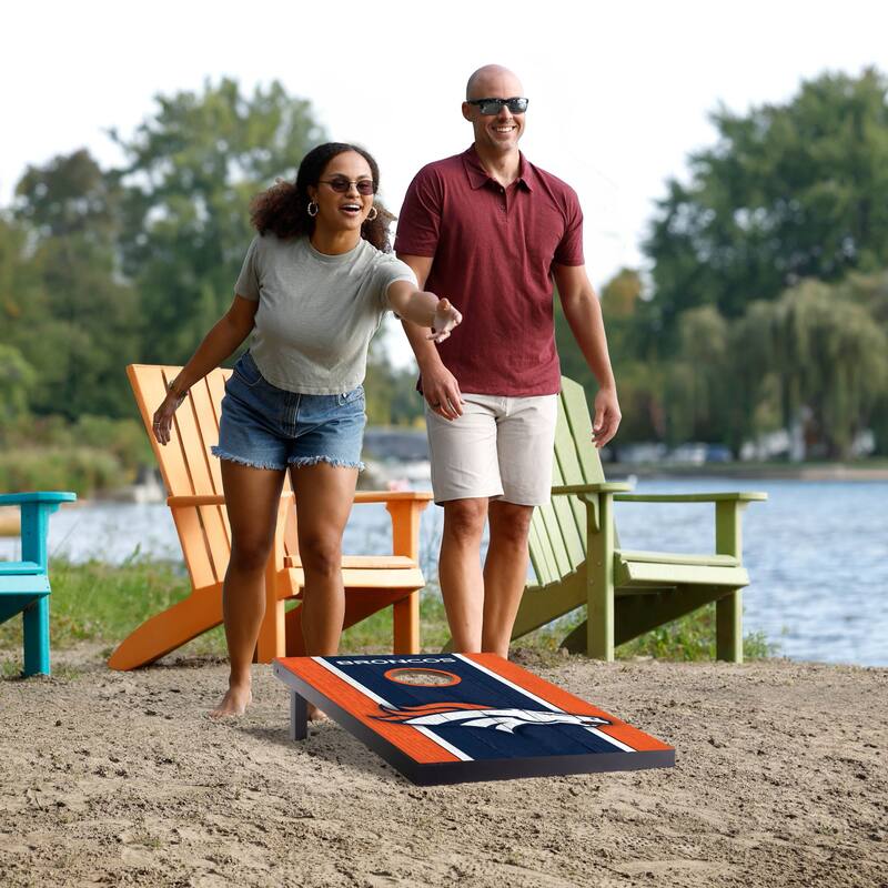 Denver Broncos NFL Compact 2x3 Tailgate Cornhole Board Set