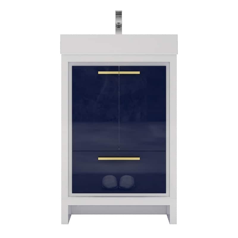 Dove 24'' Freestanding Vanity with Reinforced Acrylic Sink