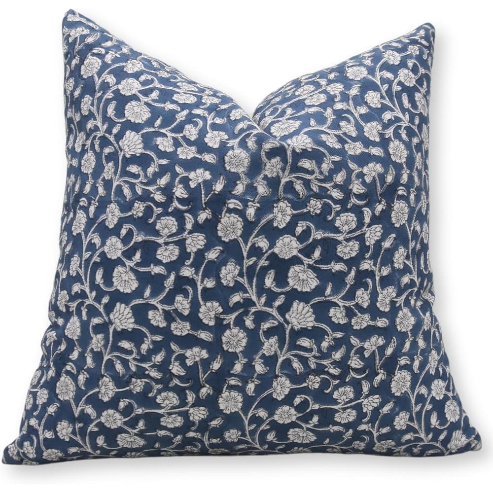 Fabdivine Cotton Floral Block print pillow Cover