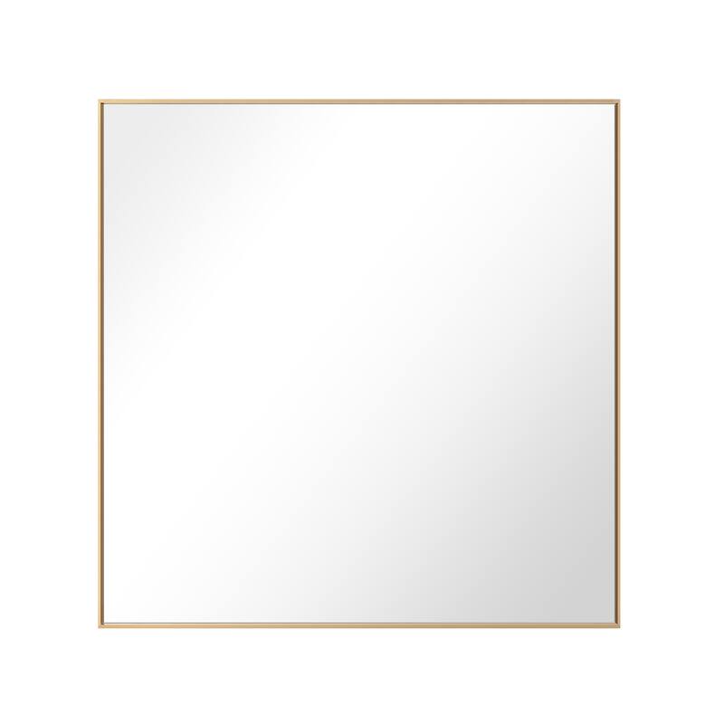 Modern Square Aluminum Framed Wall Mount Bathroom Vanity Mirror