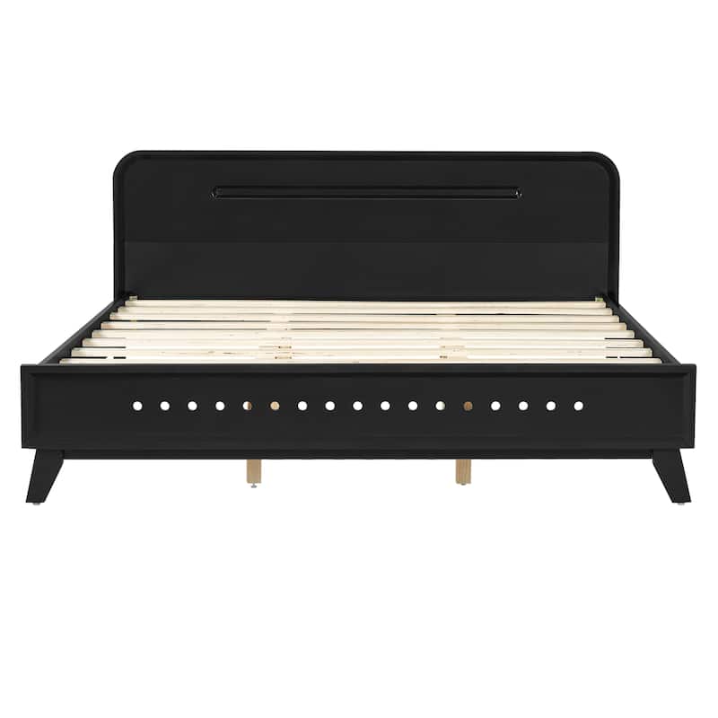 Christopher Knight Home- Alaric Solid Pine Wood Bed with Headboard