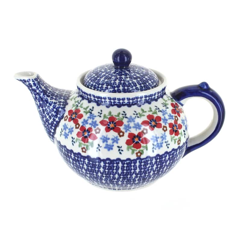 Blue Rose Polish Pottery C017 Manufaktura Teapot