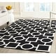 preview thumbnail 3 of 82, SAFAVIEH Handmade Cambridge Tula Modern Moroccan Wool Rug 4' x 6' - Black/Ivory - Rectangle