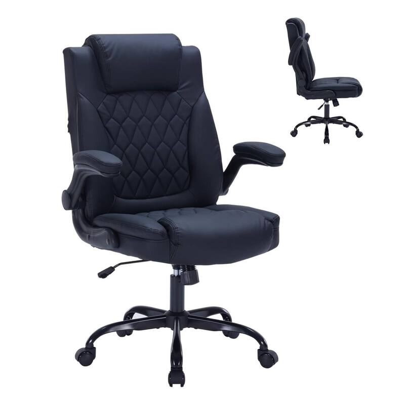 Home Ergonomic Computer Office Chair with 360° Swivel Free Wheels - Black