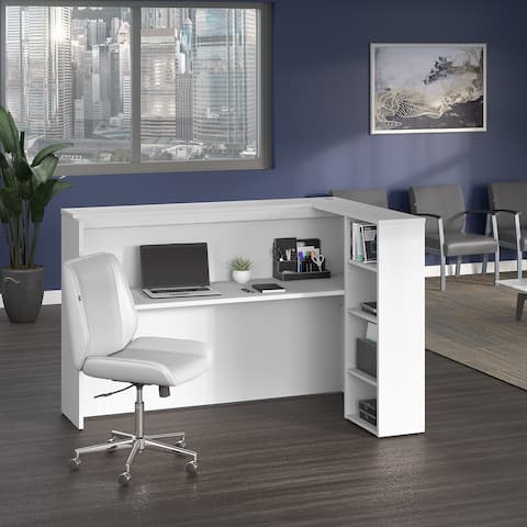 Studio C 72W Reception Desk with Shelves by Bush Business Furniture
