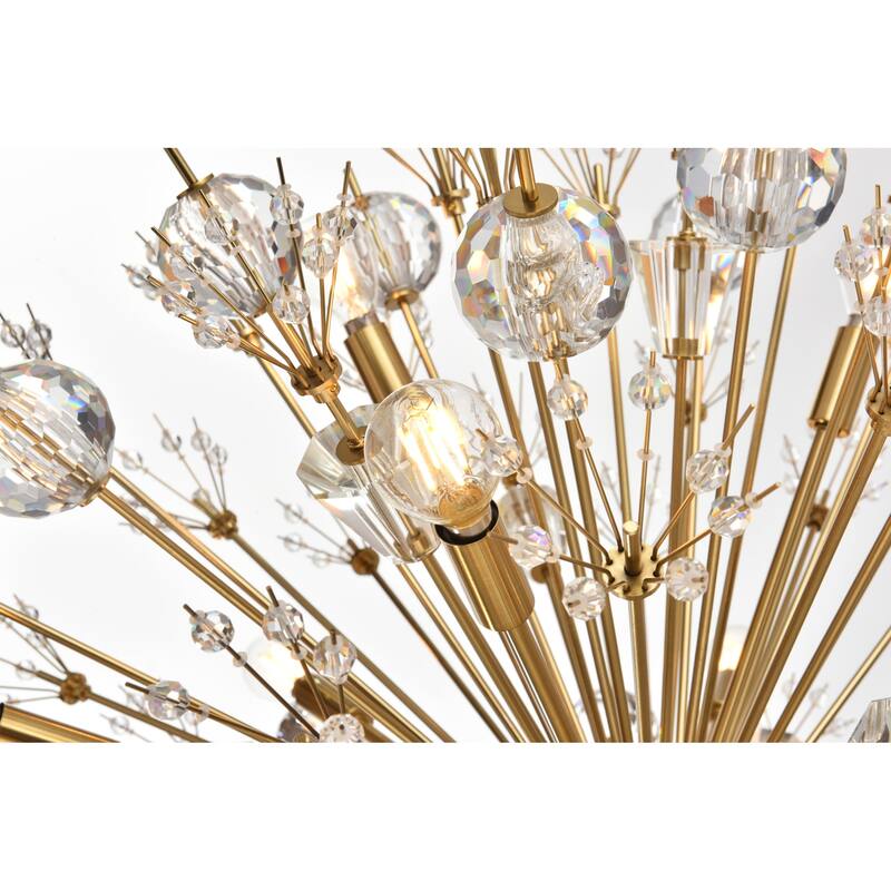 Elegant Lighting 2500G44L3 Vera 74 Light 44" Wide Crystal Sputnik