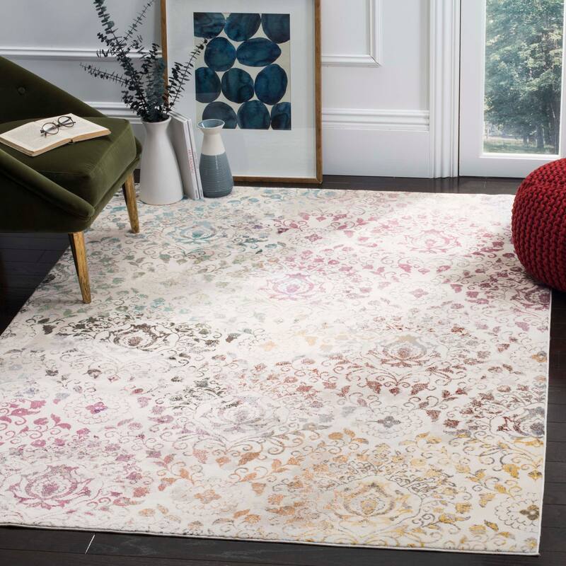 SAFAVIEH Aria Bilha Vintage Boho Damask Rug - 4' x 6' - Cream/Multi