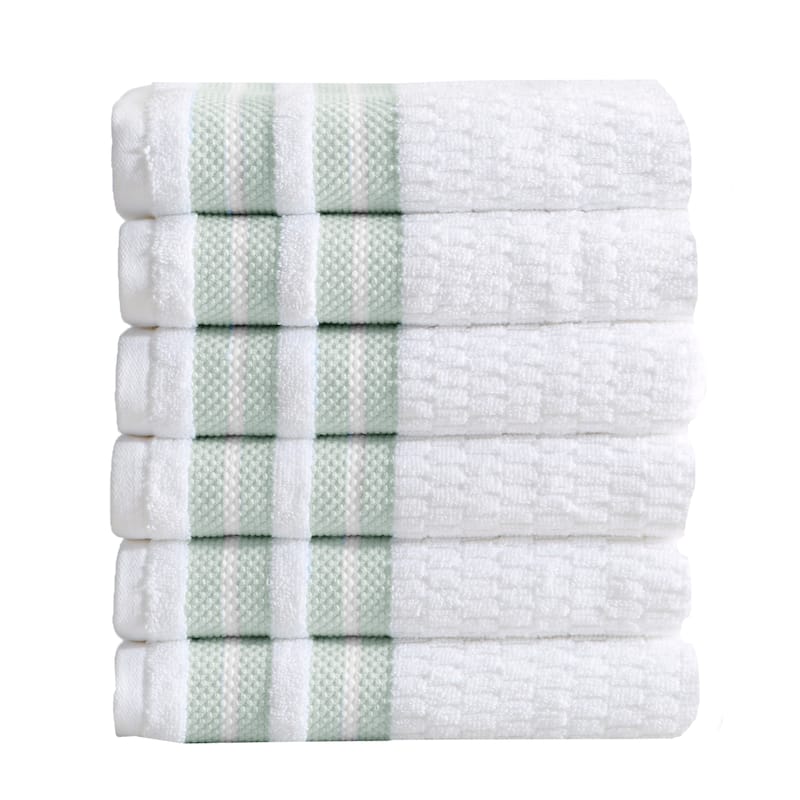 Luxurious Cotton Textured & Detailed Stripes Towel Set