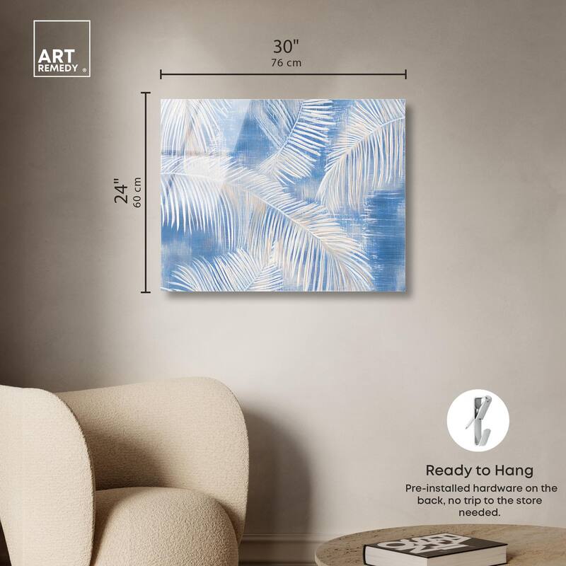 Sky Palm Silhouettes Acrylic by Art Remedy, Ready to Hang