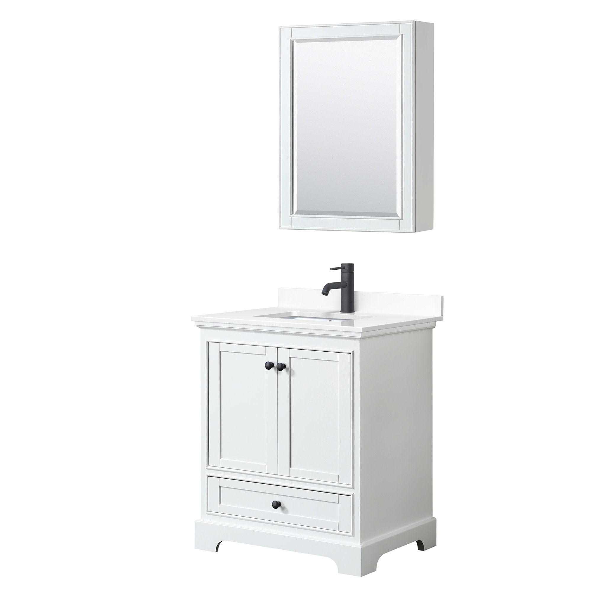 Wyndham Collection Deborah 30" Free Standing Single Basin Vanity Set