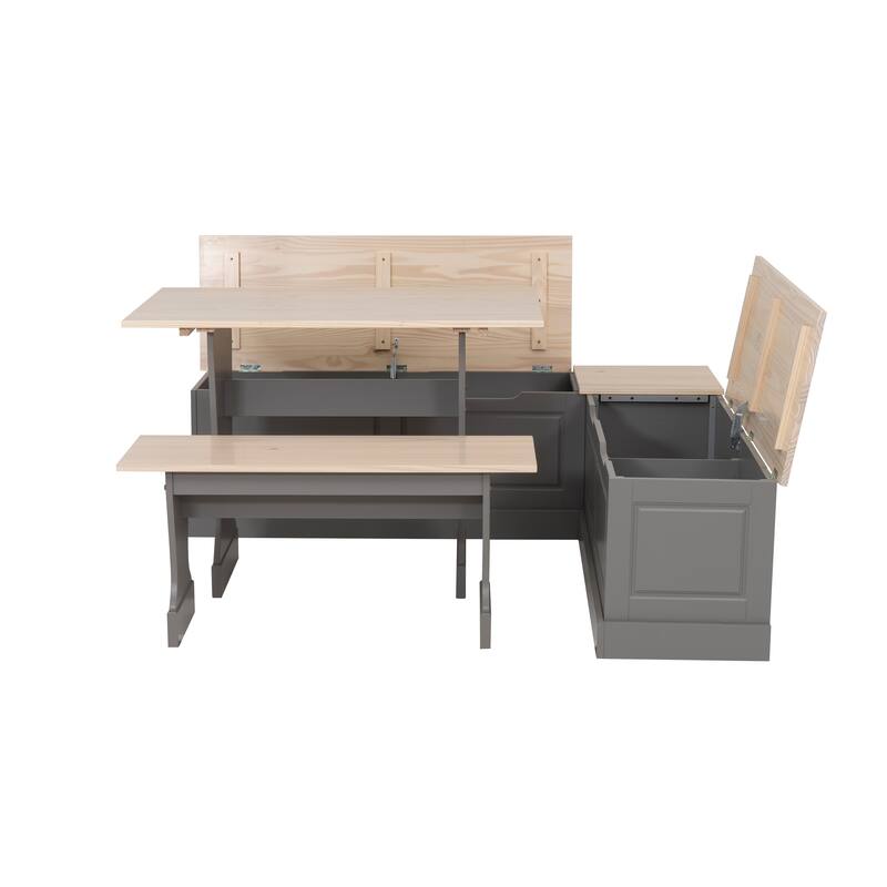 Tobin 3PC Nook Set Grey Maple