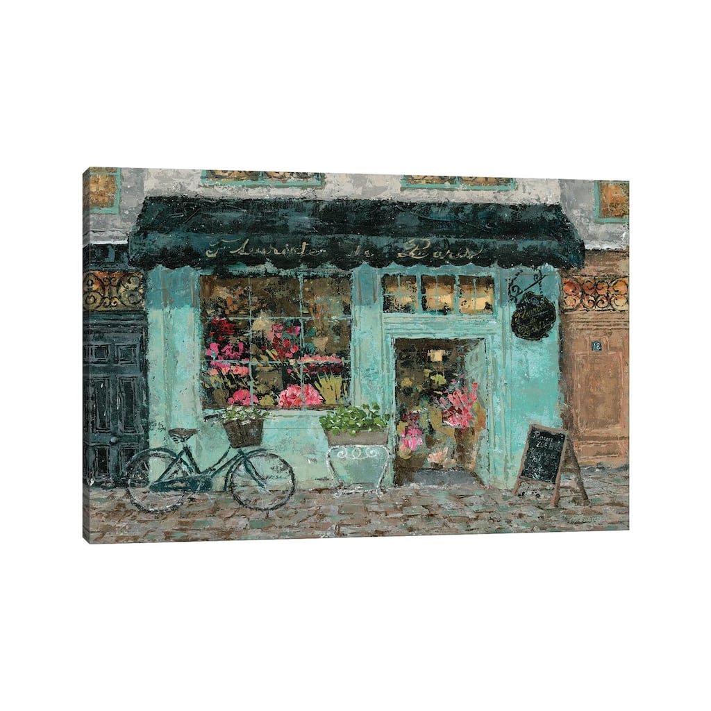 iCanvas "Parisian Flower Shop" by Marie Elaine Cusson Canvas Print