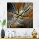preview thumbnail 7 of 6, Designart 'Symmetrical Yellow Fractal Flower' Modern wall clock 16 in. Wide x 16 in. High