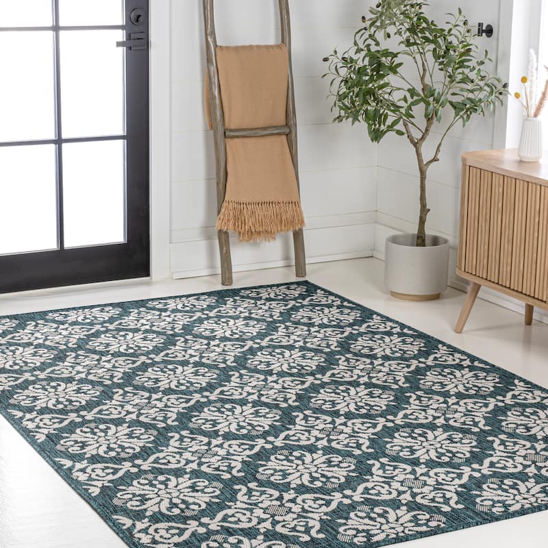 JONATHAN Y Maribel Traditional Mediterranean Tile Design Indoor/Outdoor Area Rug