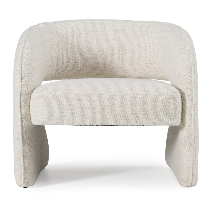 Modrest Luby Modern Cream Fabric Accent Chair