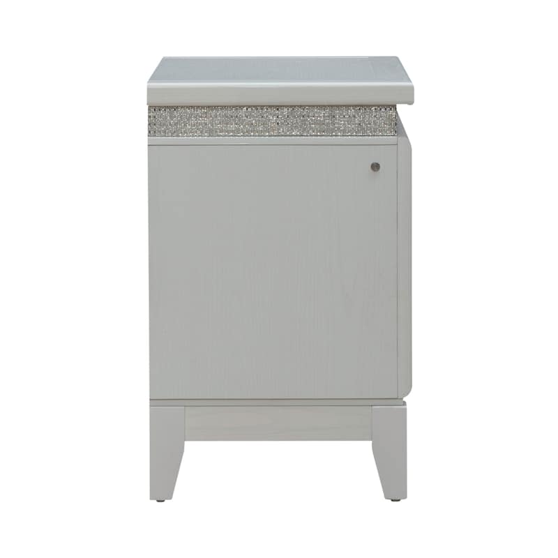 Liberty Furniture Reflections Upholstered Bed, Dresser & Mirror, Chest, Night Stand - King or Queen
