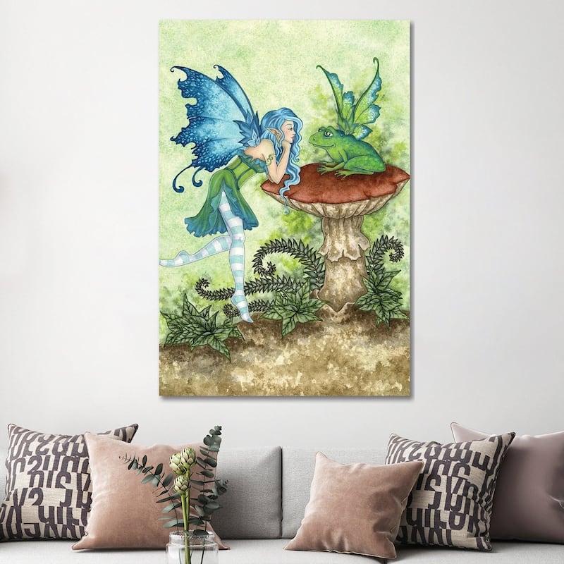 iCanvas "Frog Gossip" by Amy Brown Canvas Print
