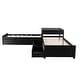 preview thumbnail 15 of 22, 3 IN 1 L-shaped Platform Bed with Trundle and Drawers Linked with built-in desk