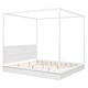 preview thumbnail 8 of 8, King Size Wood LED Canopy Bed with Headboard and Support Slats