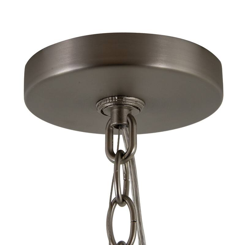 Tira 6-Light Orb Chandelier in Satin Nickel Finish - 29.9 x 29.1 x 27.7
