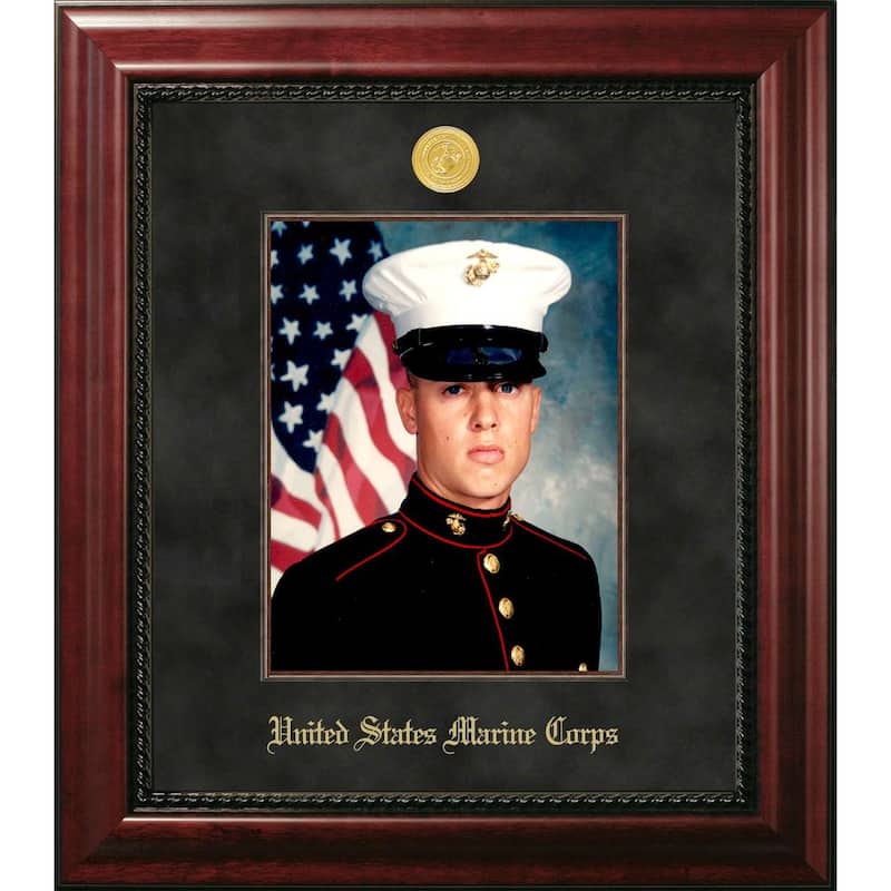 Patriot Frames Marine 8x10Portrait Executive Frame with Gold Medallion
