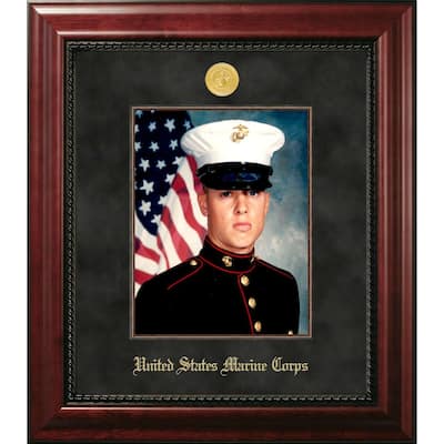 Patriot Frames Marine 8x10Portrait Executive Frame with Gold Medallion