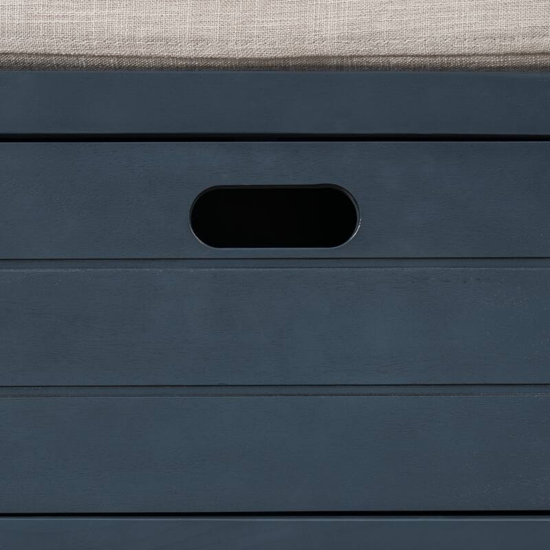 Storage Bench with Removable Basket and 2 Drawers, Fully Assembled Shoe Bench with Removable Cushion