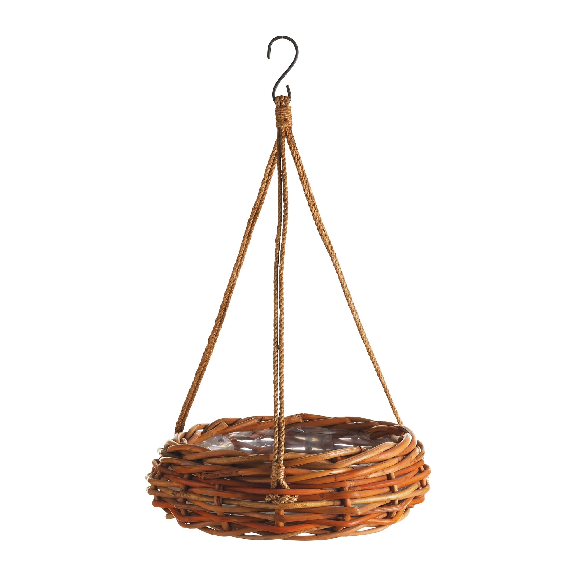 Hanging rattan basket sales