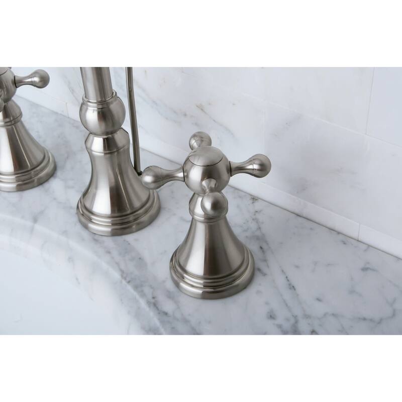 Kingston Brass Governor Widespread Bathroom Faucet with Brass Pop-Up