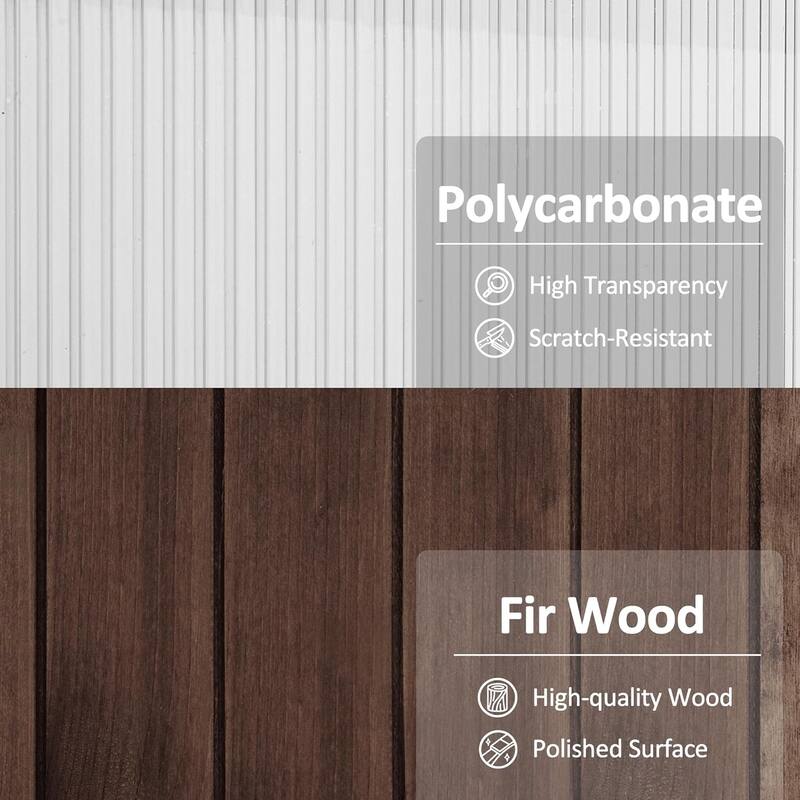 MCombo Cold Frame Greenhouse with Adjustable Shelves, Solid Wood 1344