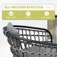 preview thumbnail 45 of 50, 5/7/11-Piece Set Outdoor Aluminum Extendable Patio Dining Set Rectangle Table with Rattan Chairs